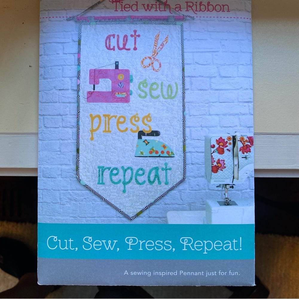 Cut Sew Press Repeat Tied With a Ribbon Pattern a Sewing Inspired Pennant